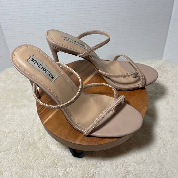 Steve Madden Nude Strappy Heels - Picture 1 of 10